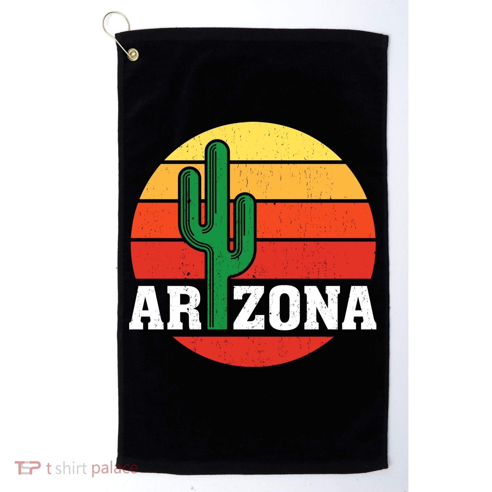 Arizona Cactus Sunset Golf Towel