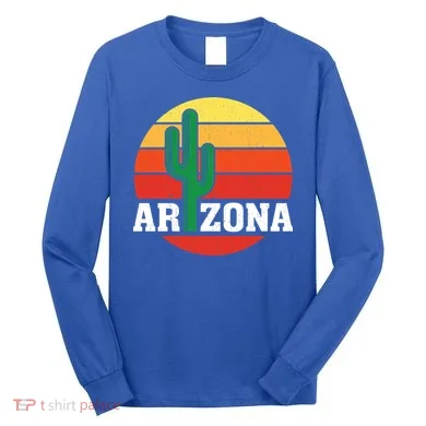Arizona Cactus Sunset Long Sleeve Shirt