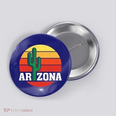 Arizona Cactus Sunset Button