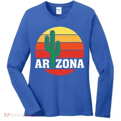 Arizona Cactus Sunset Women's Long Sleeve Shirt