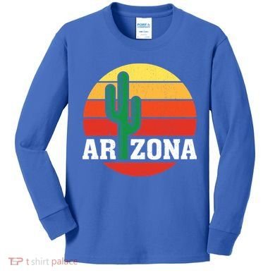 Arizona Cactus Sunset Kids Long Sleeve Shirt