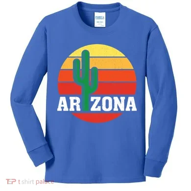Arizona Cactus Sunset Kids Long Sleeve Shirt