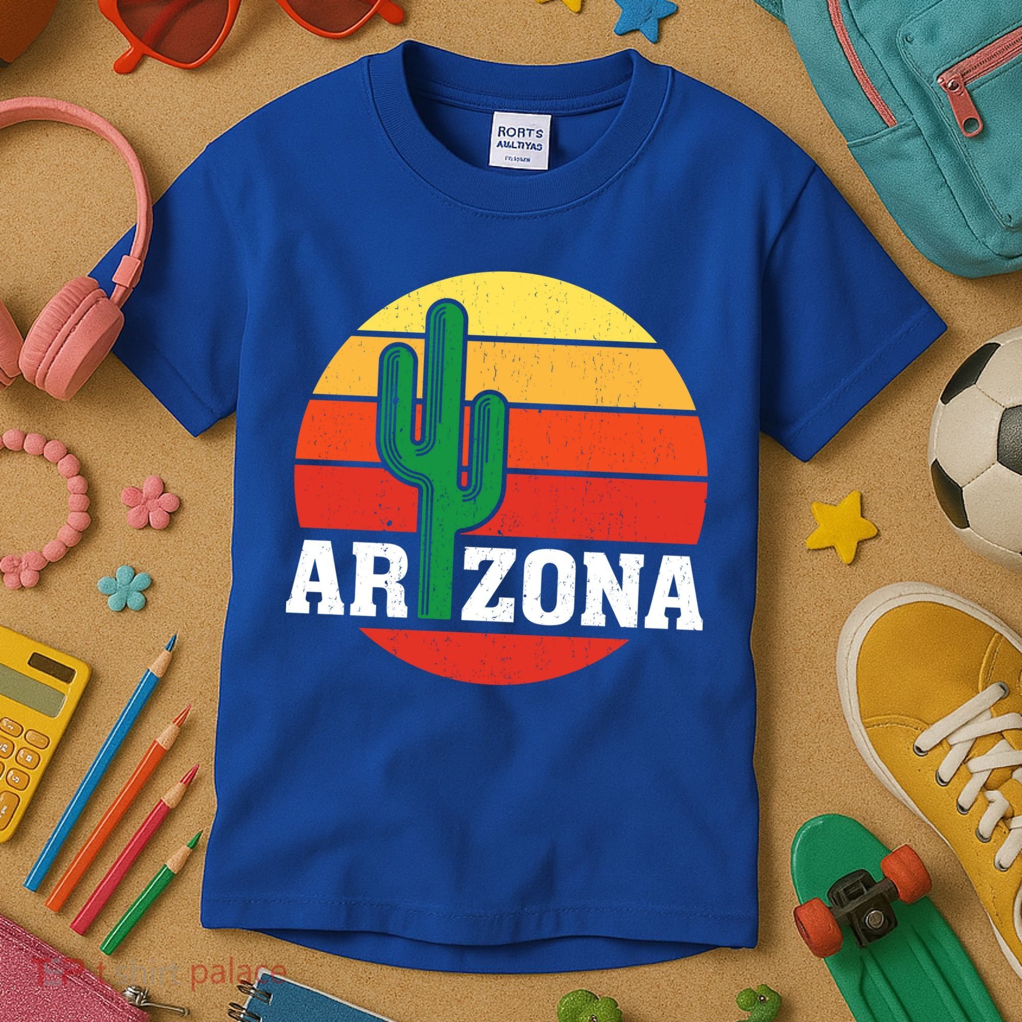 Arizona Cactus Sunset Kids T-Shirt
