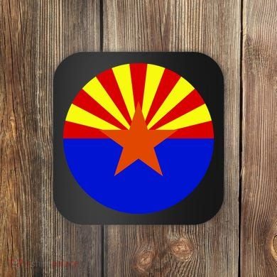 Arizona Circle Flag Coaster