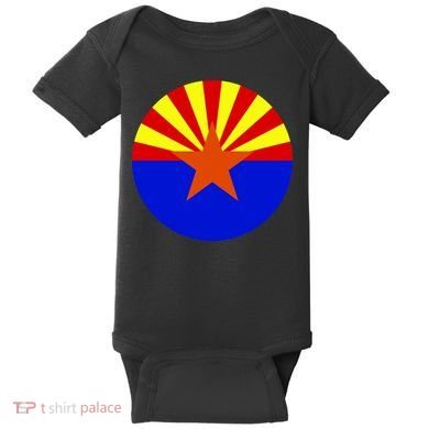 Arizona Circle Flag Baby Bodysuit