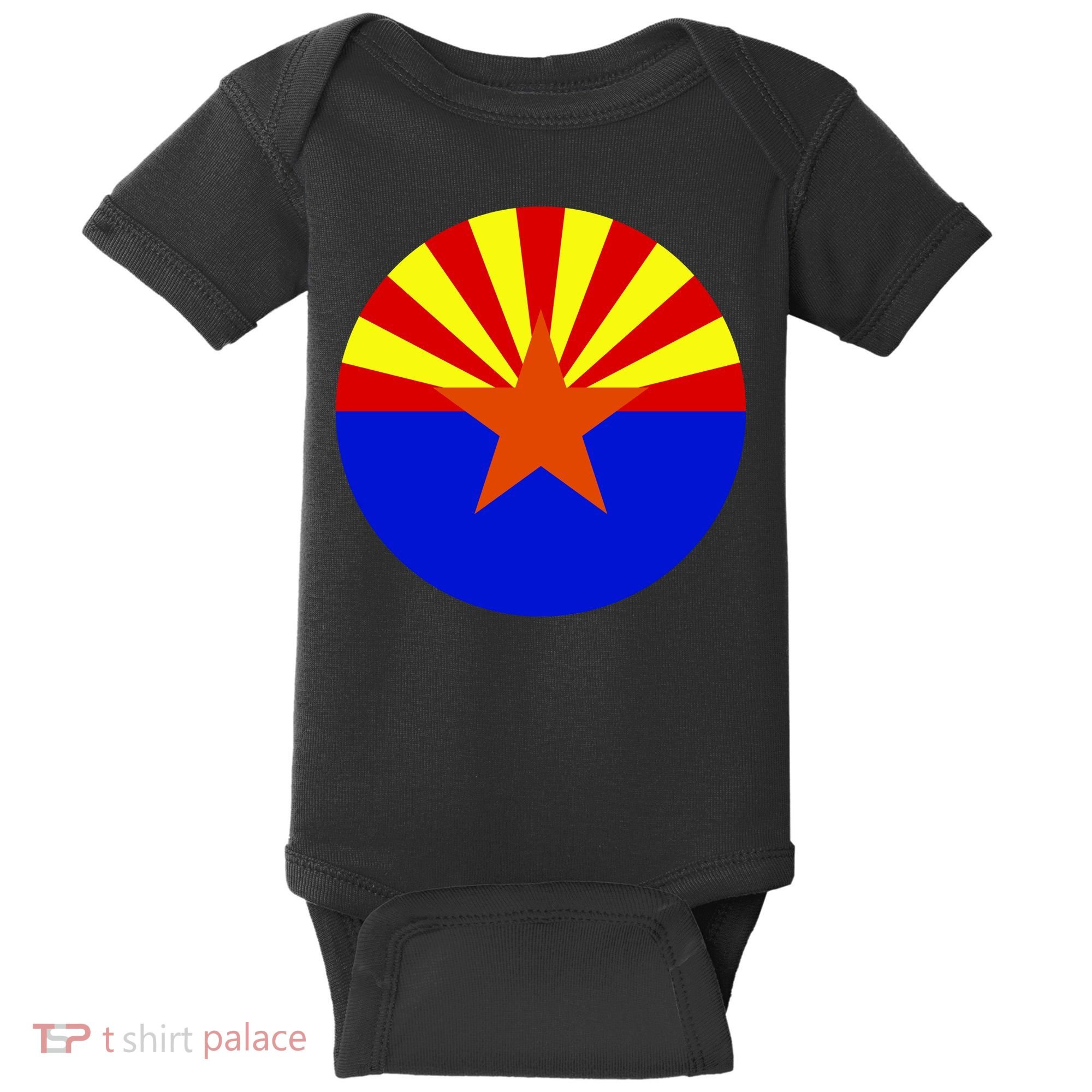 Arizona Circle Flag Baby Bodysuit