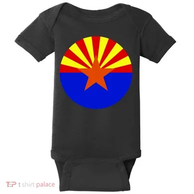 Arizona Circle Flag Baby Bodysuit