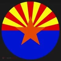 Arizona Circle Flag Baby Bodysuit thumb 2