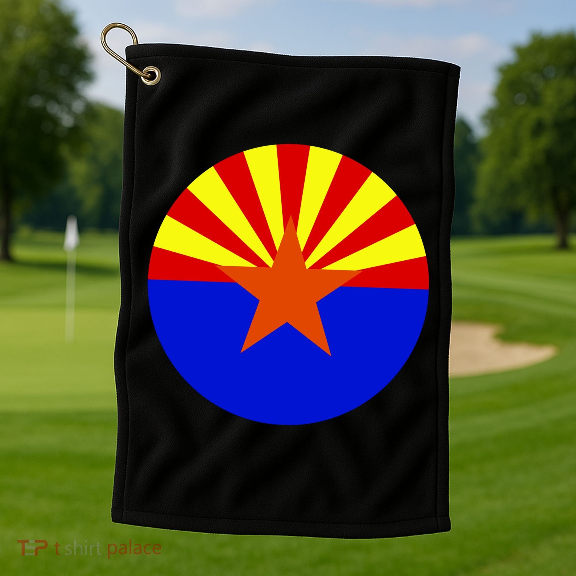 Arizona Circle Flag Golf Towel