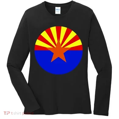 Arizona Circle Flag Women's Long Sleeve Shirt