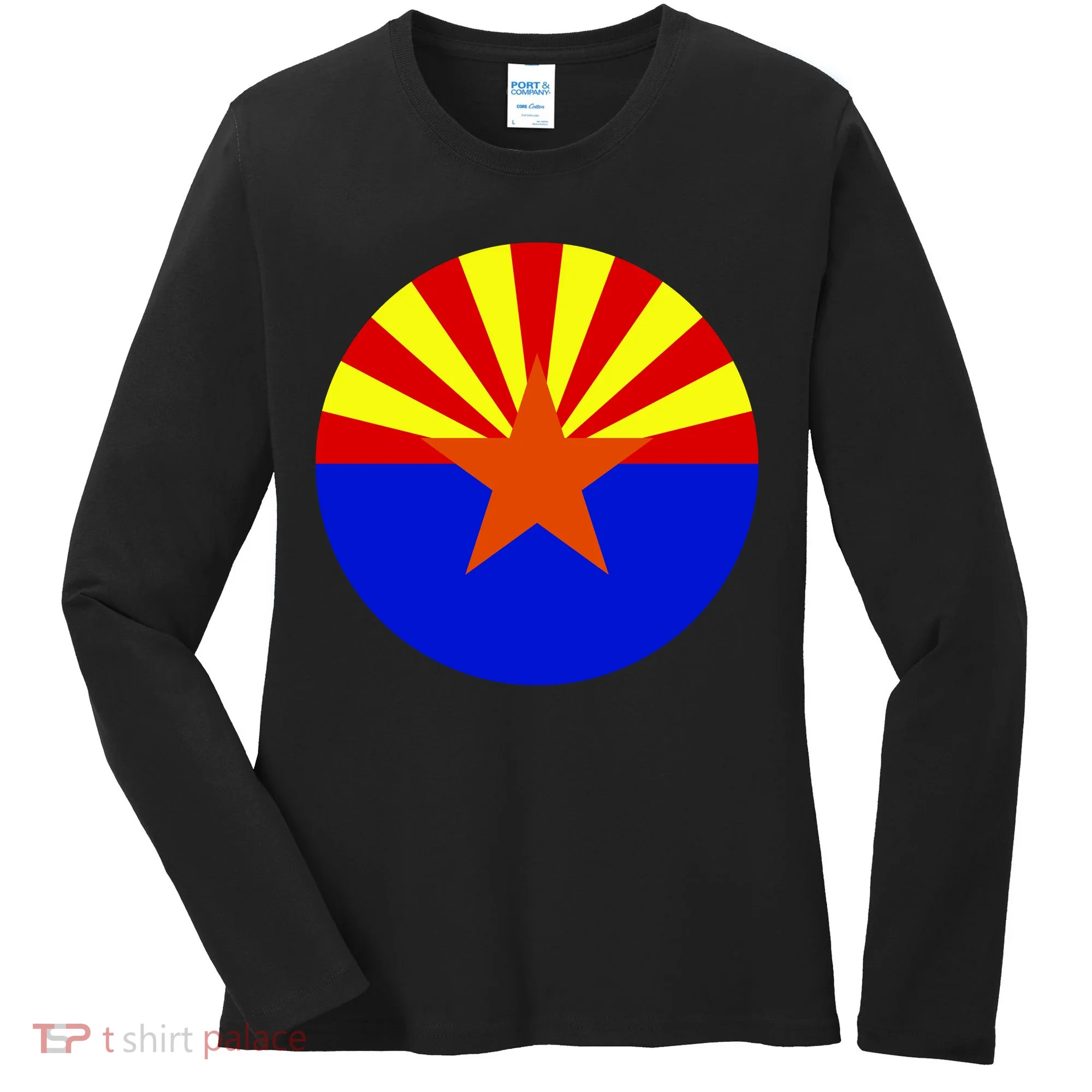 Arizona Circle Flag Women's Long Sleeve Shirt