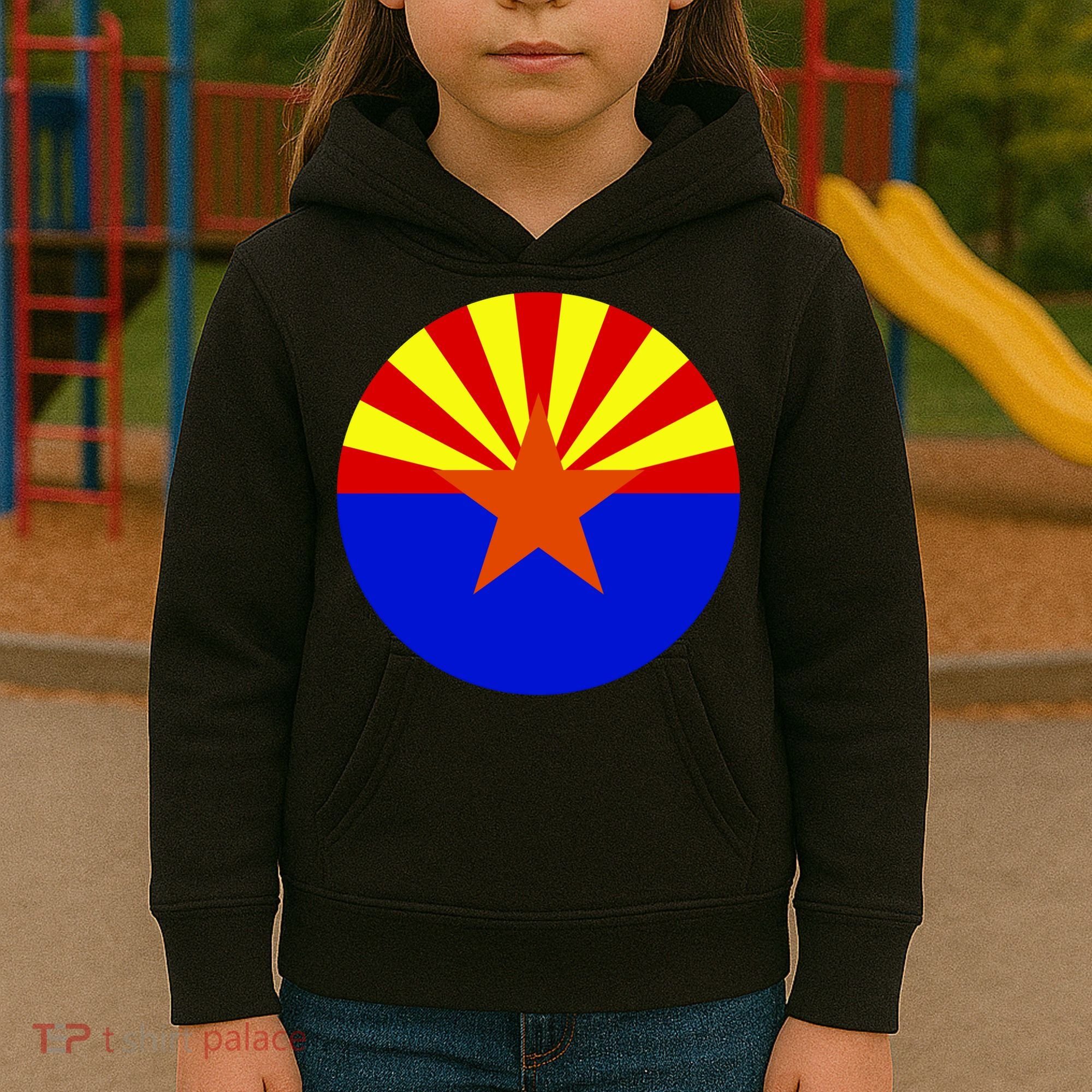 Arizona Circle Flag Kids Hoodie