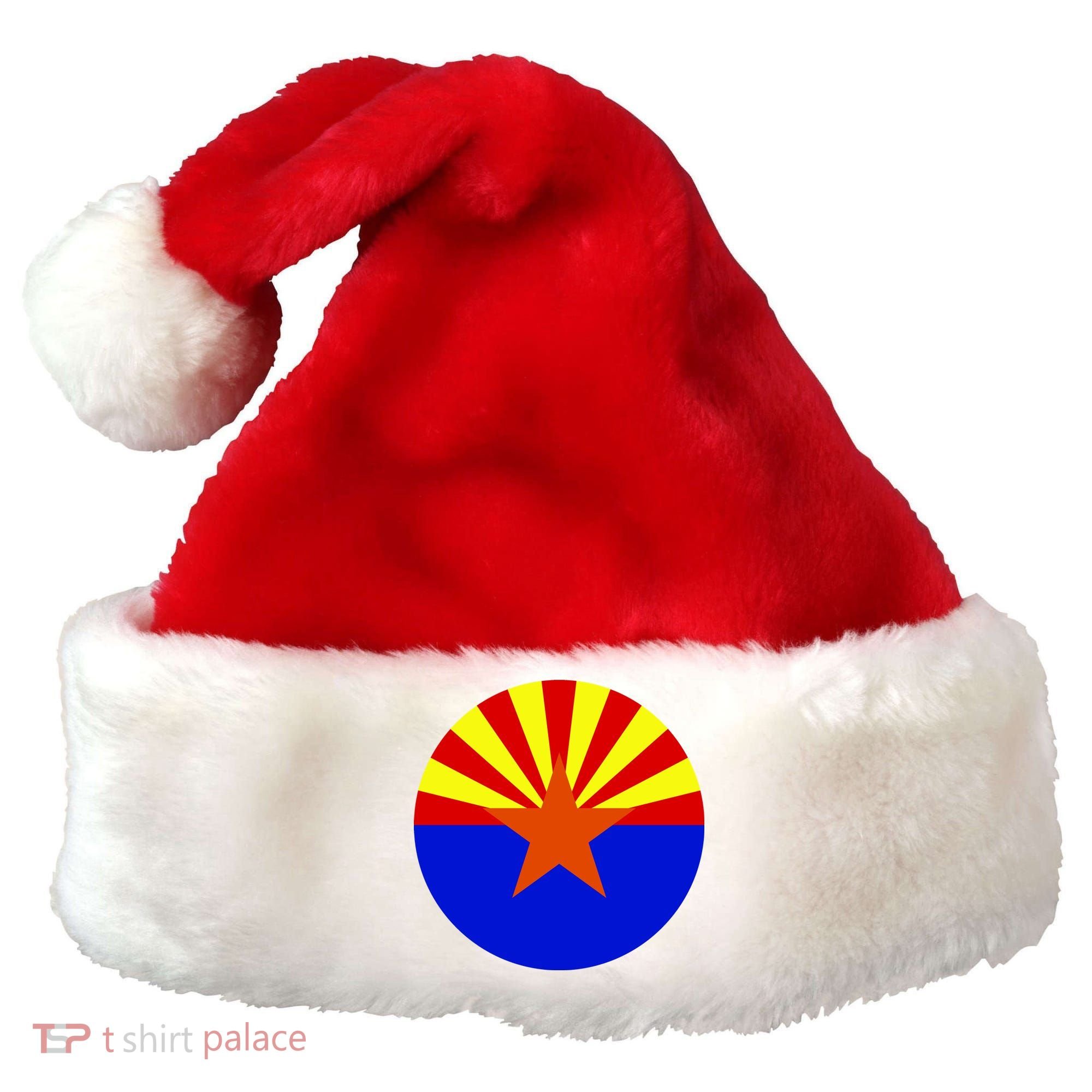 Arizona Circle Flag Santa Hat