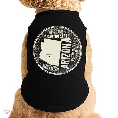 Arizona Grand Canyon State Retro Circle Doggie Tank