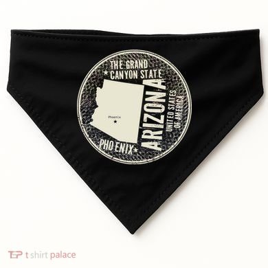 Arizona Grand Canyon State Retro Circle USA-Made Doggie Bandana