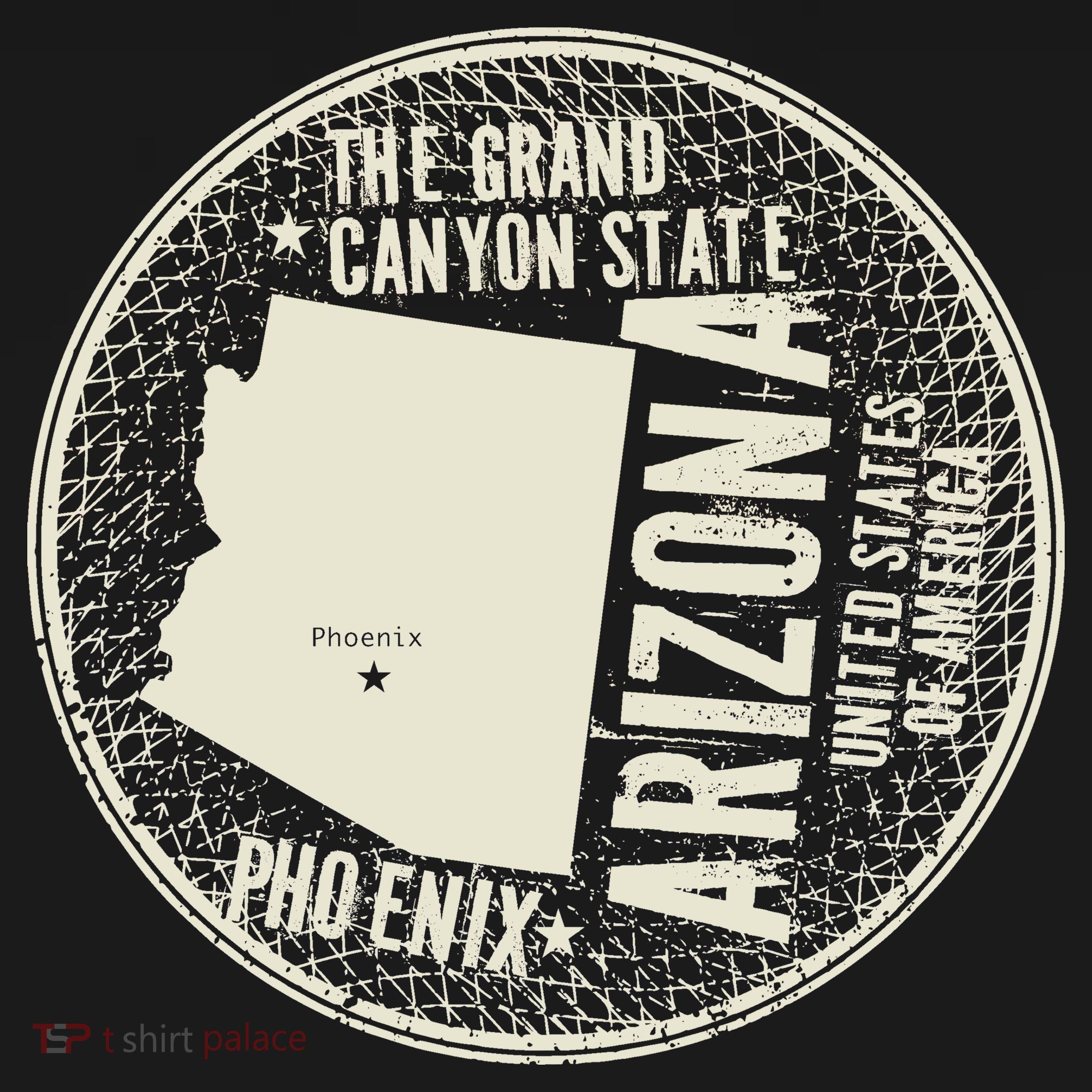 Arizona Grand Canyon State Retro Circle Bucket Hat