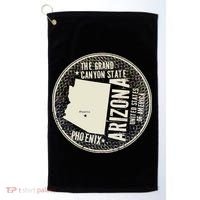 Arizona Grand Canyon State Retro Circle Golf Towel thumb 0