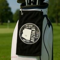 Arizona Grand Canyon State Retro Circle Golf Towel thumb 2