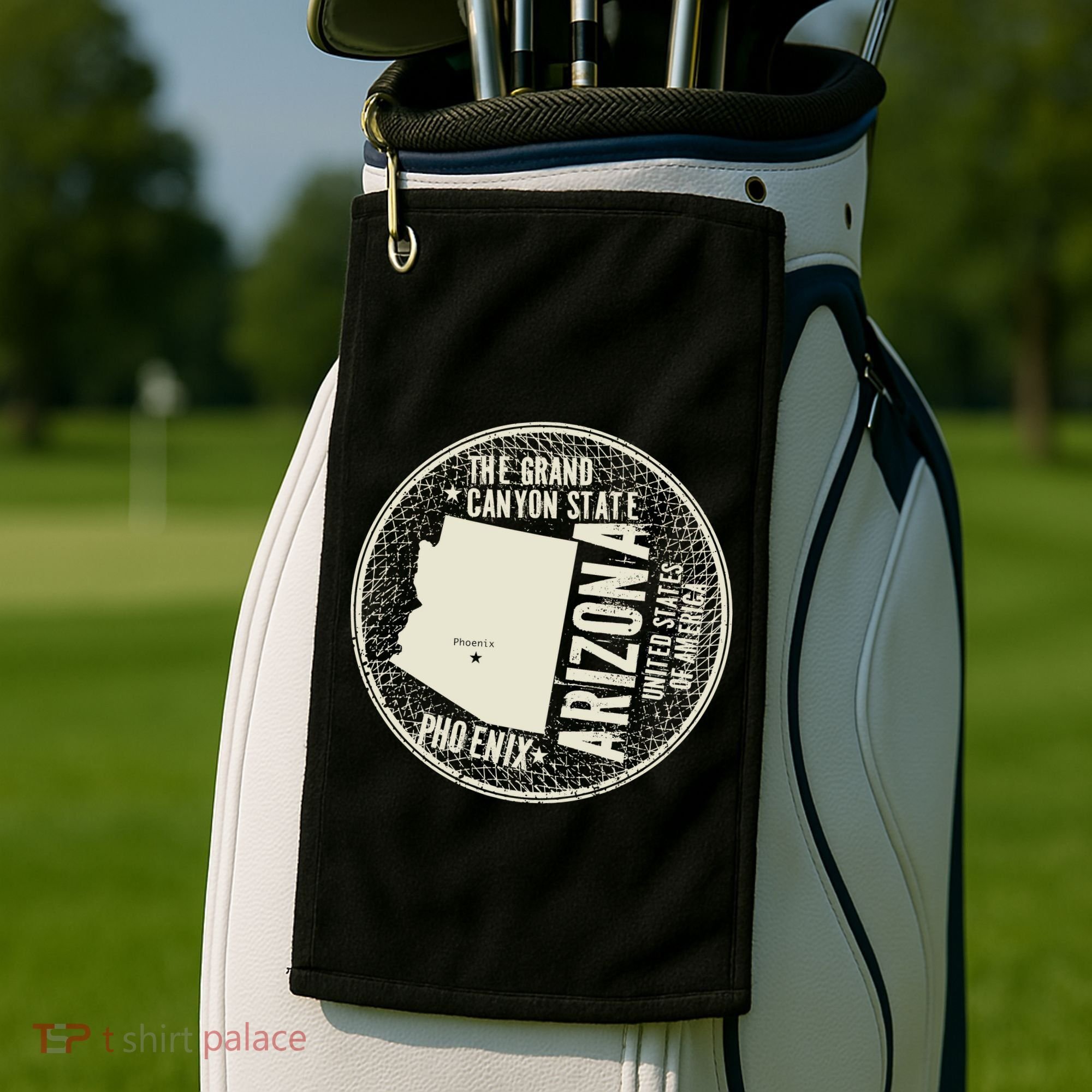 Arizona Grand Canyon State Retro Circle Golf Towel
