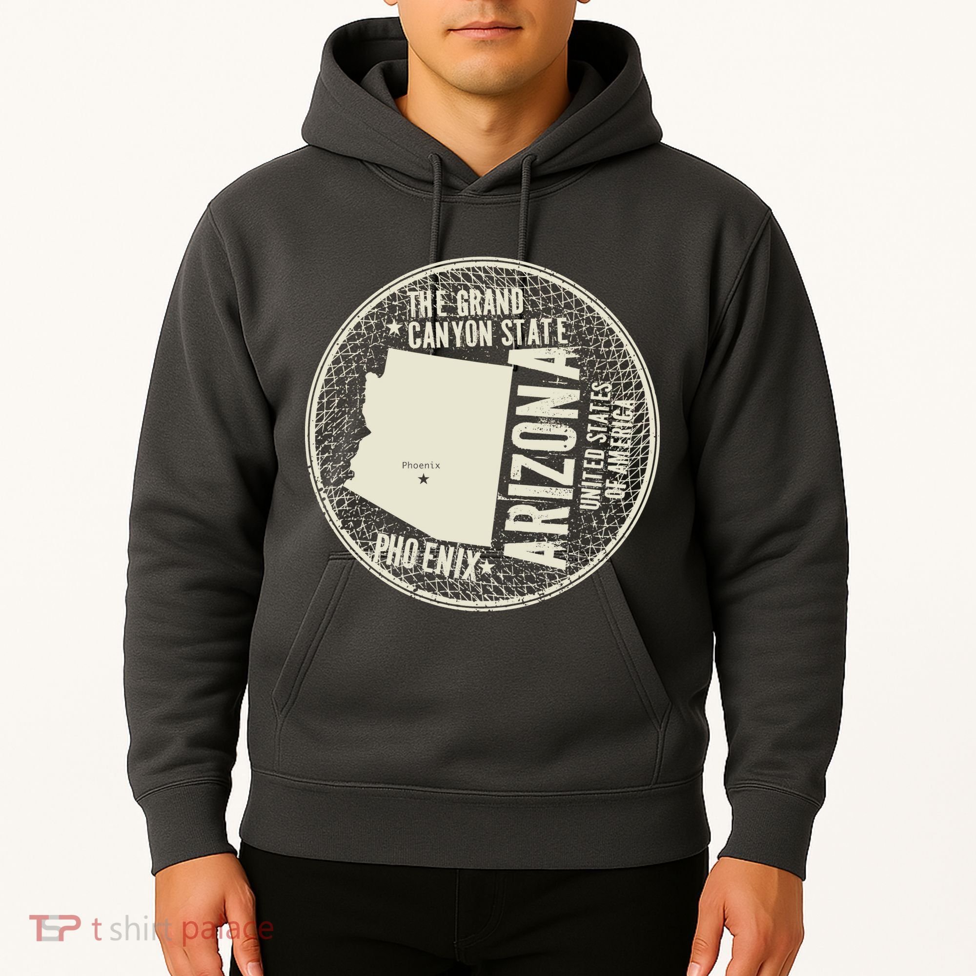 Arizona Grand Canyon State Retro Circle Hoodie
