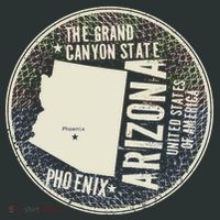 Arizona Grand Canyon State Retro Circle Hoodie thumb 7
