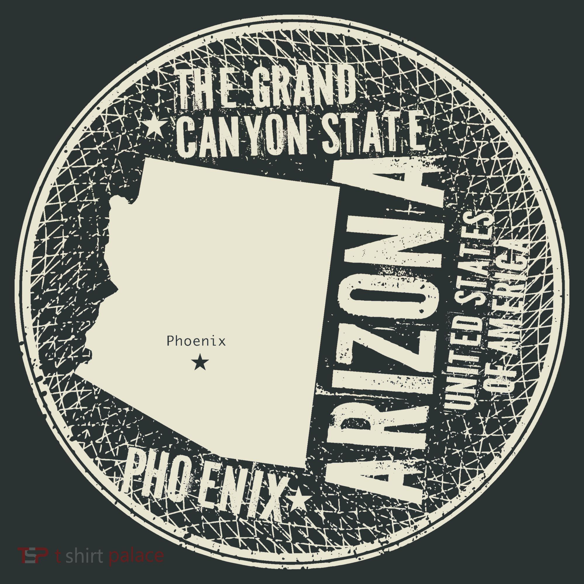 Arizona Grand Canyon State Retro Circle Long Sleeve Shirt