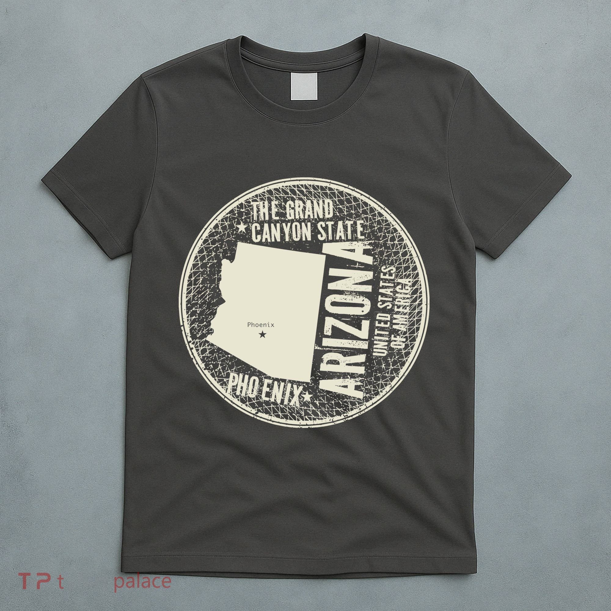 Arizona Grand Canyon State Retro Circle T-Shirt