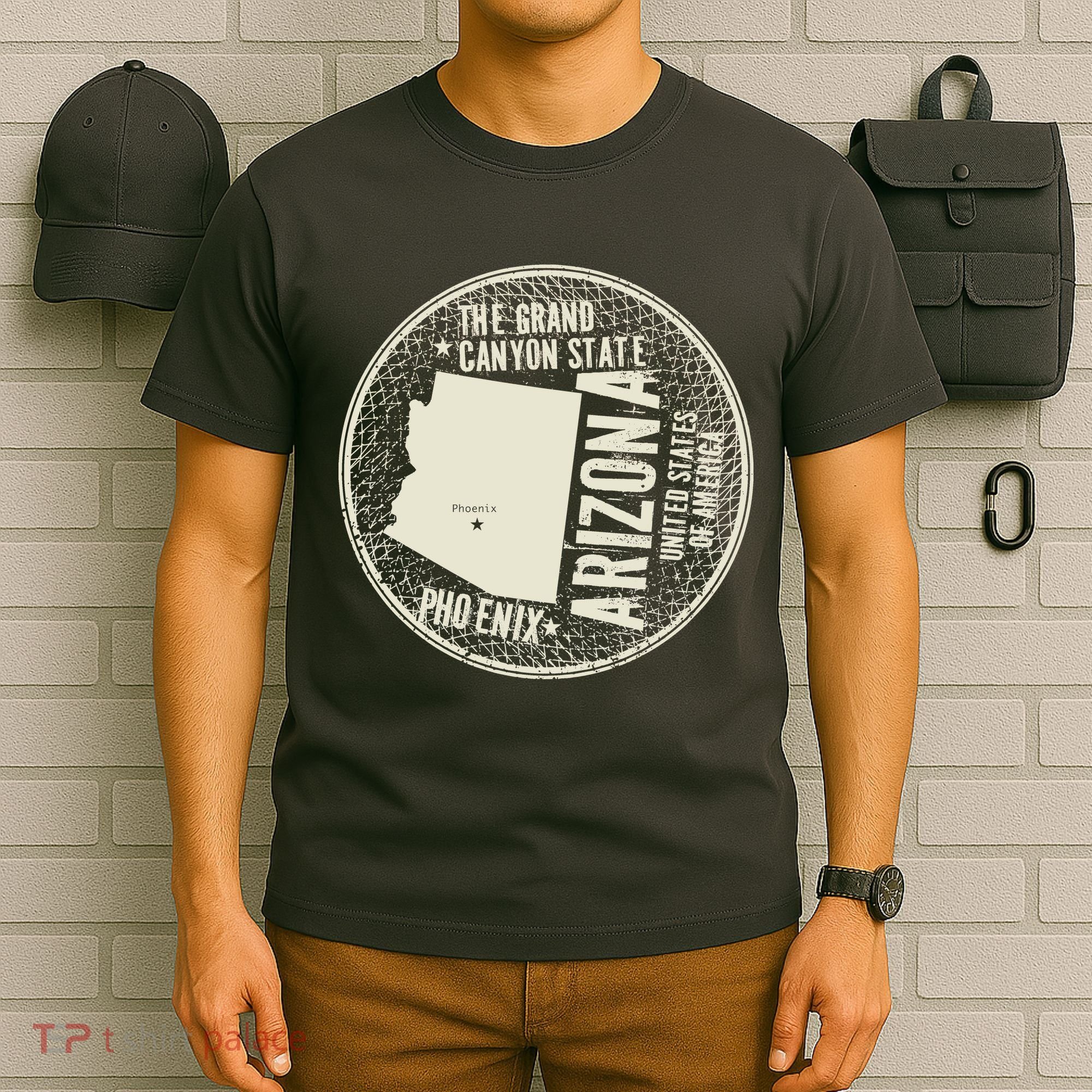 Arizona Grand Canyon State Retro Circle T-Shirt