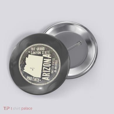 Arizona Grand Canyon State Retro Circle Button