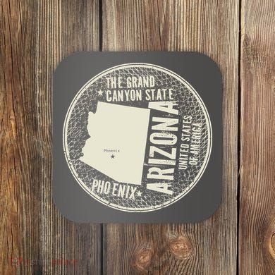 Arizona Grand Canyon State Retro Circle Coaster