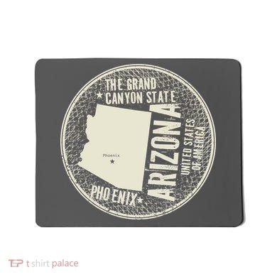 Arizona Grand Canyon State Retro Circle Mousepad
