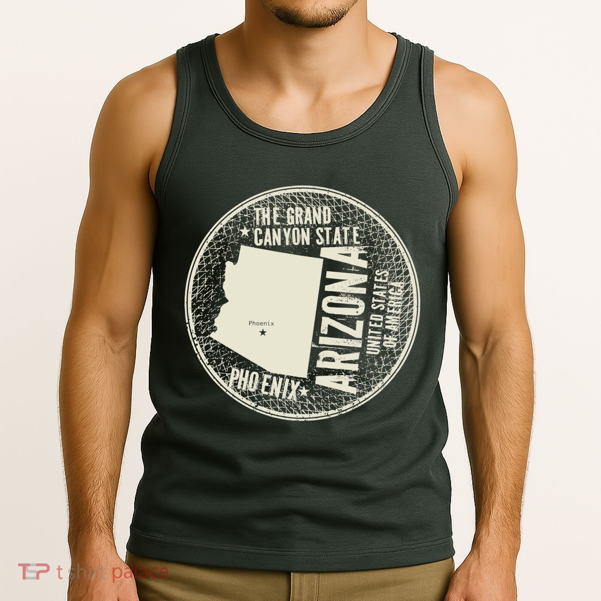 Arizona Grand Canyon State Retro Circle Tank Top