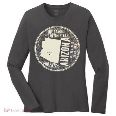 Arizona Grand Canyon State Retro Circle Women's Long Sleeve Shirt