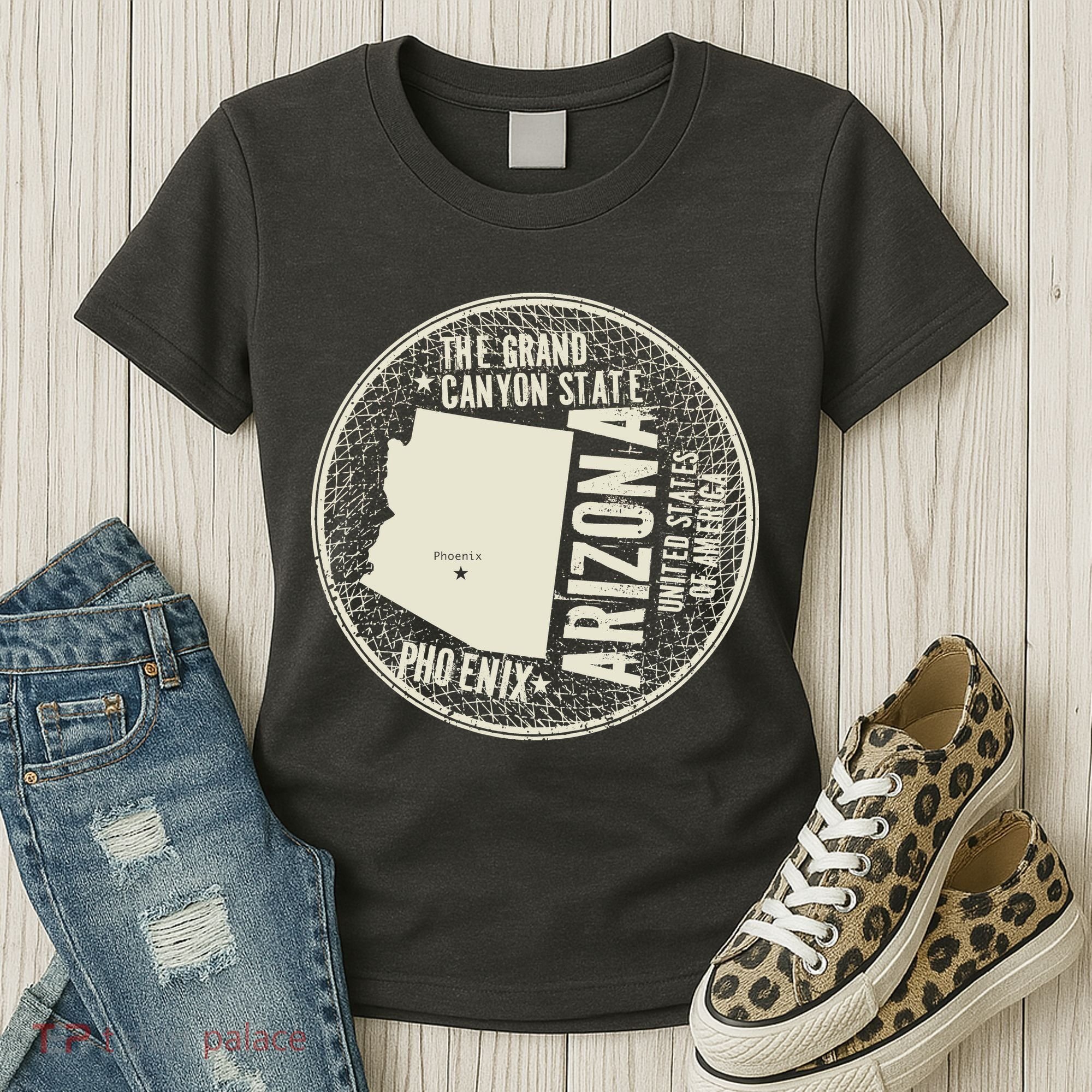 Arizona Grand Canyon State Retro Circle Women's T-Shirt