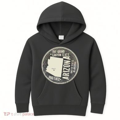 Arizona Grand Canyon State Retro Circle Kids Hoodie