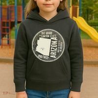 Arizona Grand Canyon State Retro Circle Kids Hoodie thumb 3