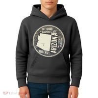 Arizona Grand Canyon State Retro Circle Kids Hoodie thumb 4