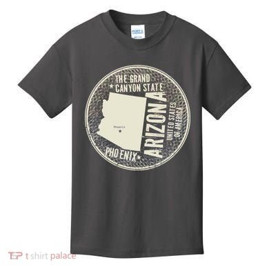 Arizona Grand Canyon State Retro Circle Kids T-Shirt