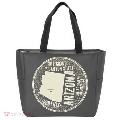 Arizona Grand Canyon State Retro Circle Tote Bag