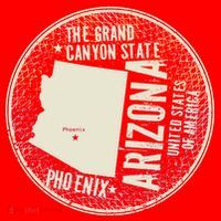 Arizona Grand Canyon State Retro Circle Santa Hat thumb 1