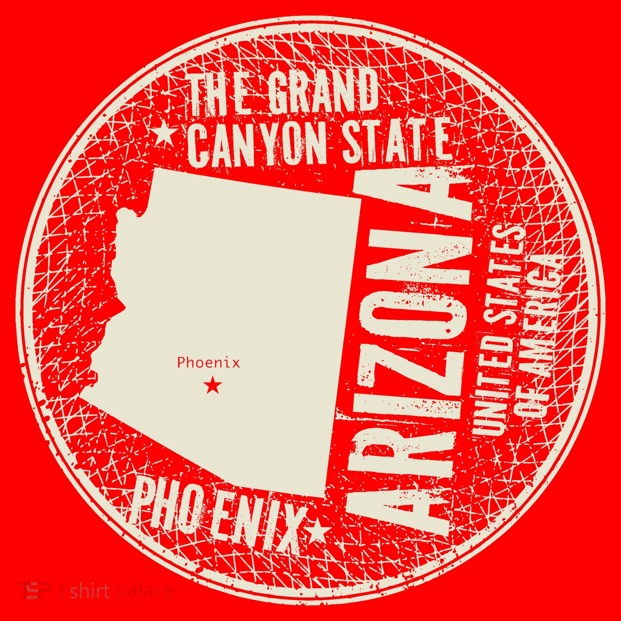 Arizona Grand Canyon State Retro Circle Santa Hat