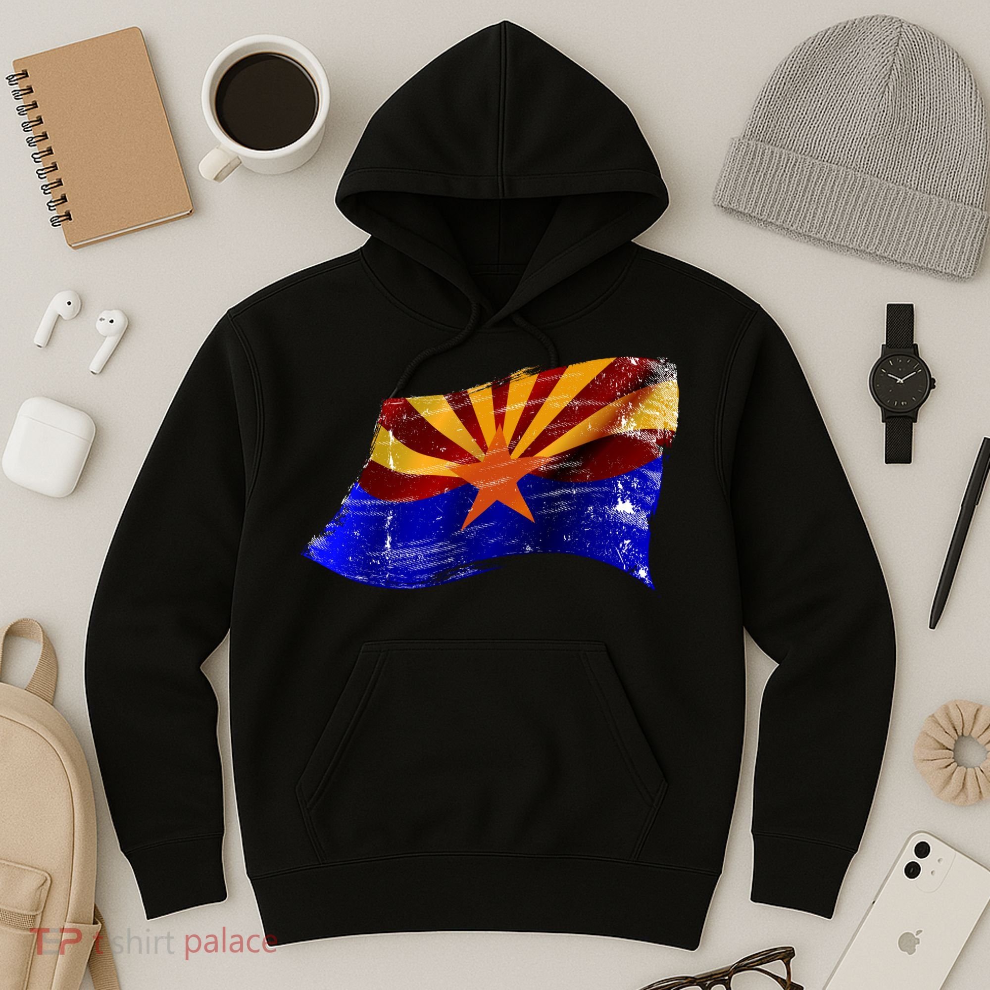 Arizona Grunge Flag Hoodie