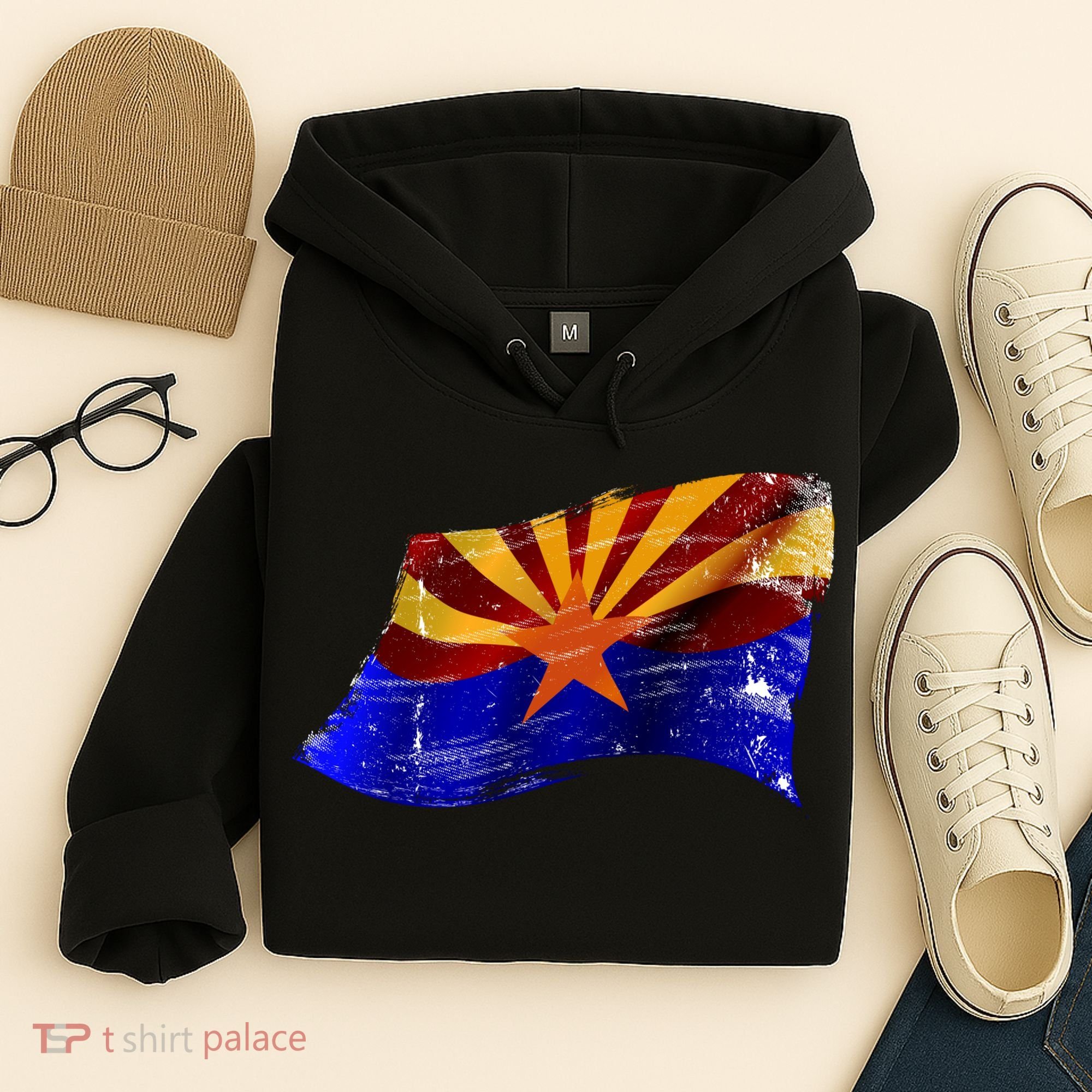 Arizona Grunge Flag Hoodie