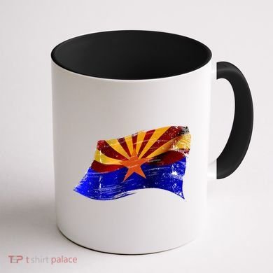 Arizona Grunge Flag Coffee Mug back