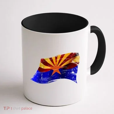 Arizona Grunge Flag Coffee Mug back