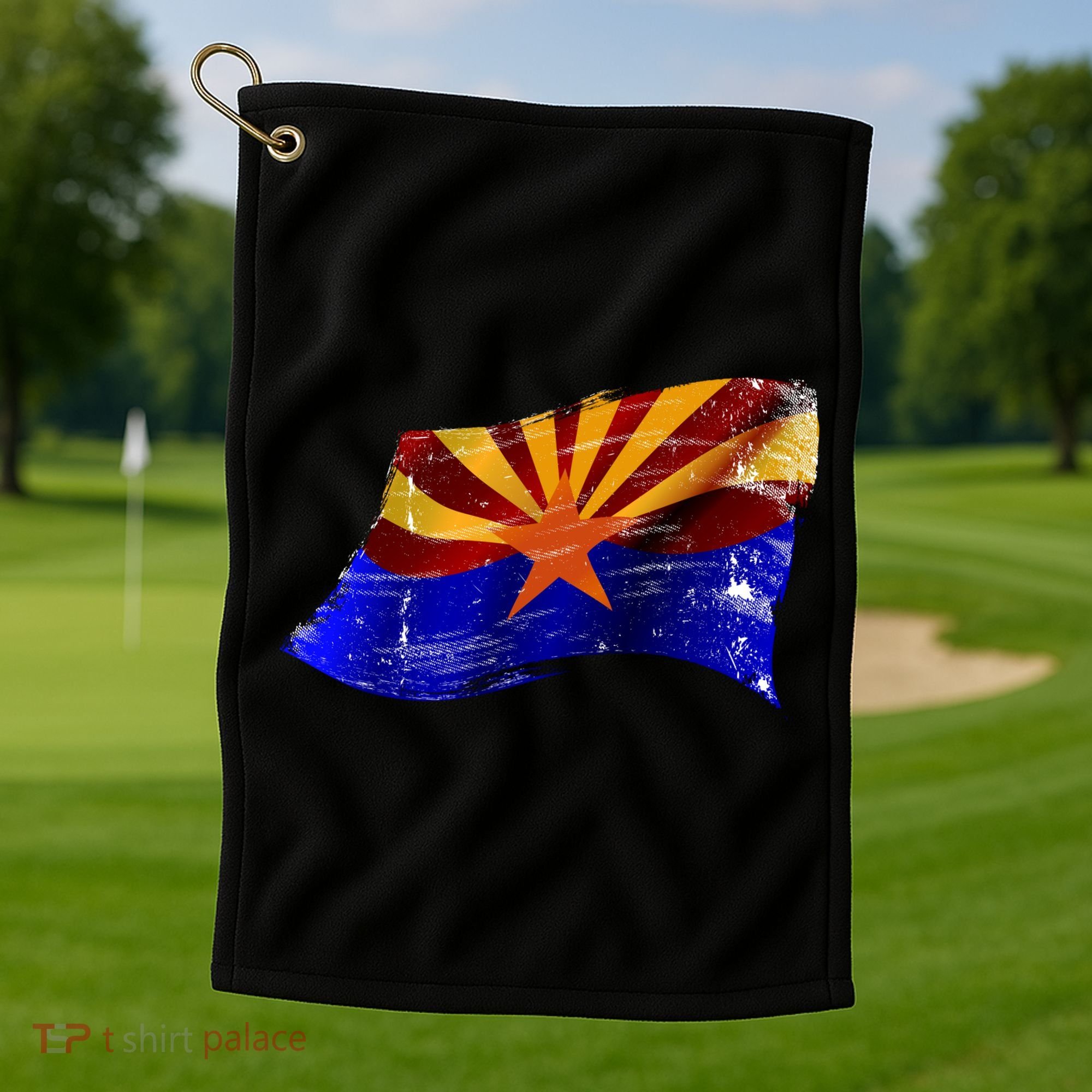 Arizona Grunge Flag Golf Towel
