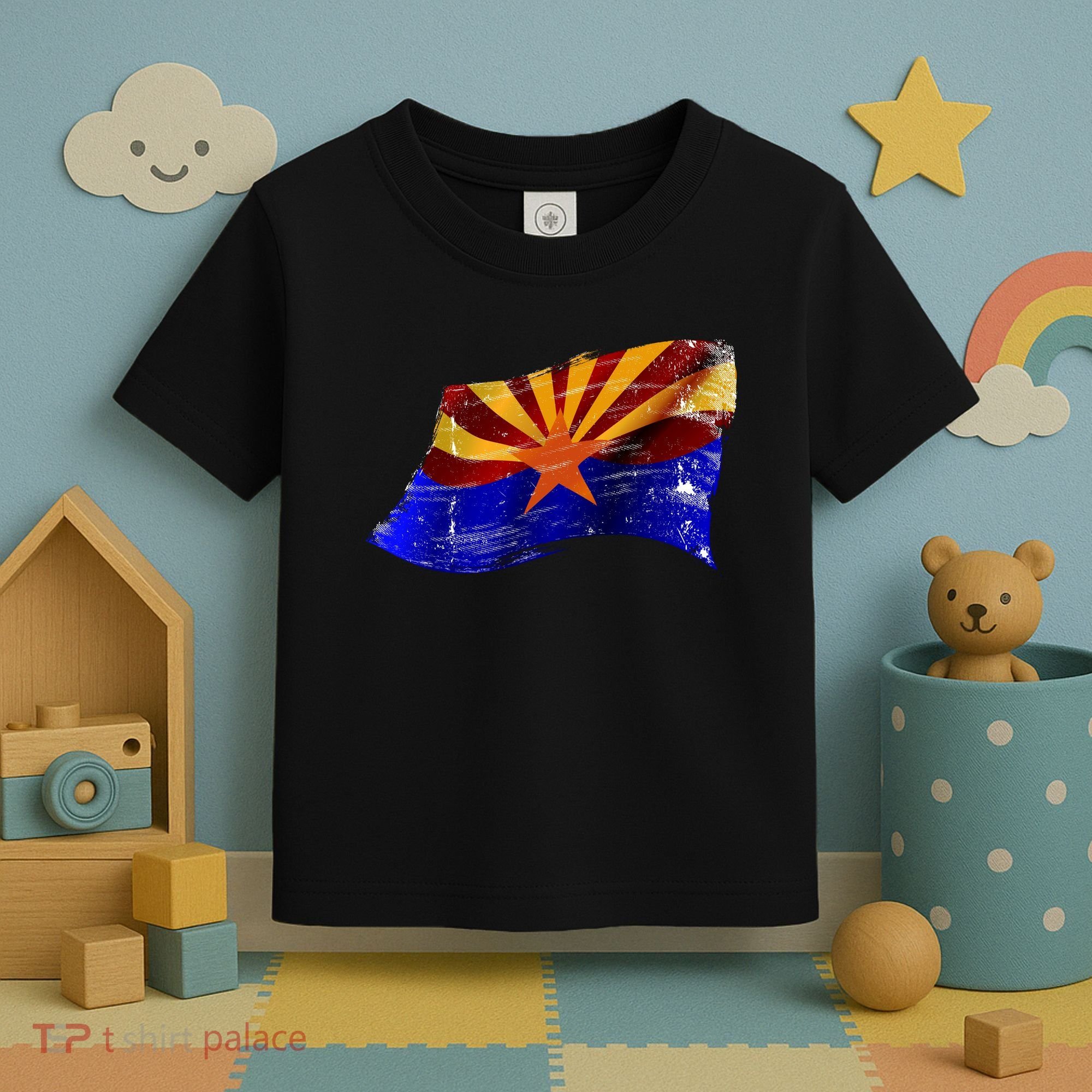Arizona Grunge Flag Toddler T-Shirt