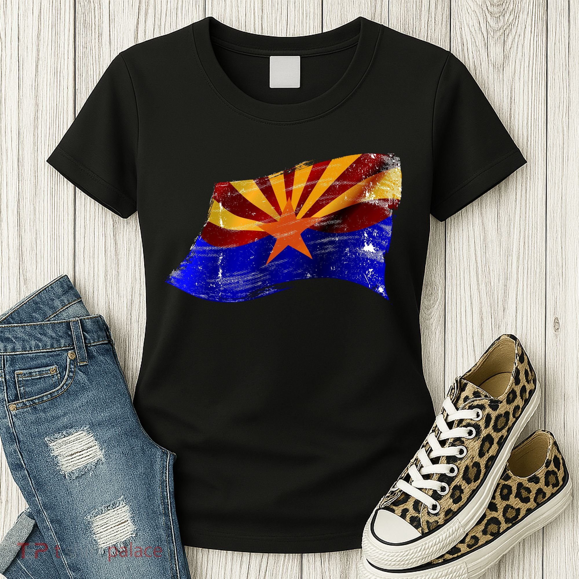 Arizona Grunge Flag Women's T-Shirt