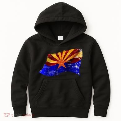 Arizona Grunge Flag Kids Hoodie