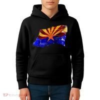 Arizona Grunge Flag Kids Hoodie thumb 4